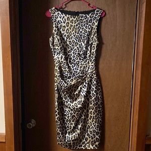 Leopard print cocktail dress
